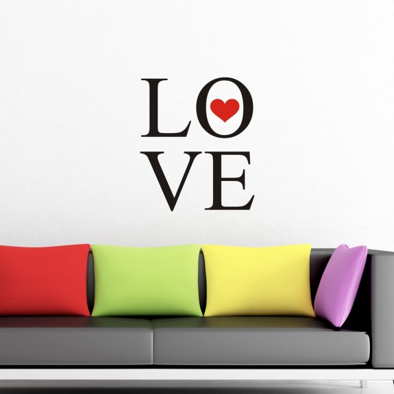 Väggtext väggdekor LOVE