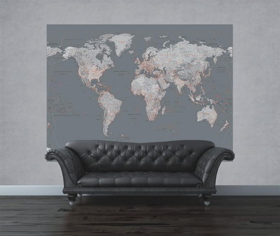 Världskarta Silver